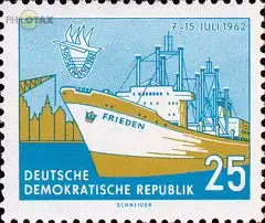 D,DDR Mi.Nr. 900 Ostseewoche, Motorschiff Frieden im Hafen Rostock (25)