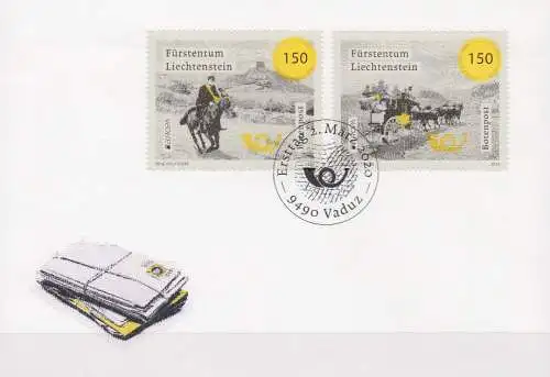 Liechtenstein MiNr. 1971-1972 Europa 2020 Historische Postrouten