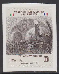 Italien MiNr. 4345 Erste Dampflokomotive im Fréjus-Tunnel