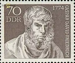 D,DDR Mi.Nr. 1962 Caspar David Friedrich, Selbstbildnis (70 aus Block)