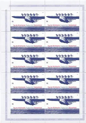 D,Bund Mi.Nr. Klbg. 2428 Tag der Briefmarke, Flugboot Do X (mit 10x 2428)