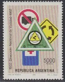 Argentinien Mi.Nr. 1594 50Jahre Verkehrsministerium, Schilder (5000)