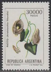 Argentinien Mi.Nr. 1608x Freim. Blumen, Aristolochia littoralis (30000)