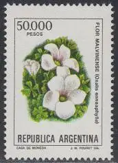 Argentinien Mi.Nr. 1609x Freim. Blumen, Oxalis ennea phylla (50000)