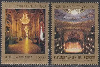 Argentinien Mi.Nr. 1624-25 75Jahre Theater Colón Buenos Aires (2 Werte)