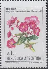 Argentinien Mi.Nr. 1757 Freim. Begonie (1)