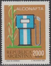 Argentinien Mi.Nr. 1579 Alkoholbenzin, Zuckerrohr und Tankstelle (2000)