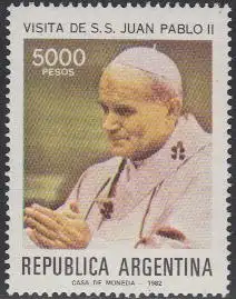 Argentinien Mi.Nr. 1569 Besuch von Papst Johannes Paul II (5000)