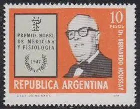 Argentinien Mi.Nr. 1281 Nobelpreisträger für Medizin, Bernardo Houssay (10)