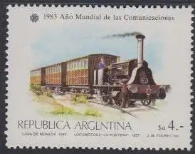 Argentinien Mi.Nr. 1660 Weltkommunikationsjahr, Eisenbahn (4)