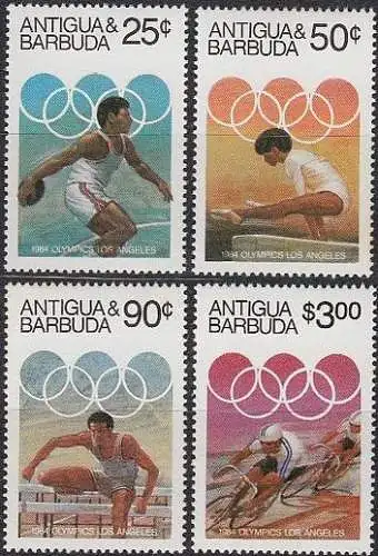 Antigua u.Barbuda Mi.Nr. 751-54 Olymp. Sommerspiele 1984, Los Angeles (4 Werte)