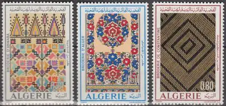 Algerien Mi.Nr. 601-03 Stickereien (3 Werte)