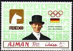 Ajman Mi.Nr.451A Olympia 68, Reiten, Sieger J. Neckermann, Deutschland (10 Dh)