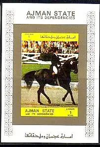 Ajman Mi.Nr.2608B Olympia 72, Reiten Dressur (1 R)