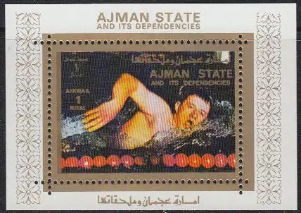 Ajman Mi.Nr. 2619A Olympia 72, München, Schwimmen (1 R)