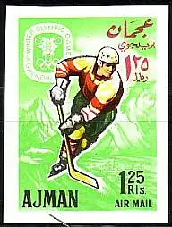 Ajman Mi.Nr.204B Olympia 68, Eishockey (1,25 R)