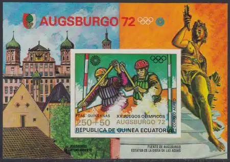 Äquatorialguinea Mi.Nr. Block 10 Olympia 1972 München, Kanuslalom Augsburg 