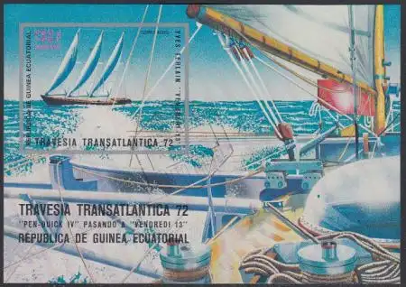 Äquatorialguinea Mi.Nr. Block 54 Transatlantik-Segelregatta, Vendredi 13 