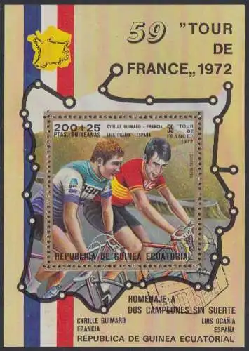 Äquatorialguinea Mi.Nr. Block 72 Tour de France 1972, Guimard, Ocania 