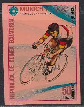 Äquatorialguinea Mi.Nr. A114 Olympia 1972 München, Radfahren (50)