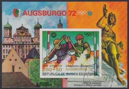 Äquatorialguinea Mi.Nr. Block 10 Olympia 1972 München, Kanuslalom Augsburg 