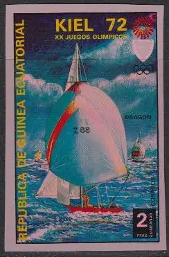 Äquatorialguinea Mi.Nr. A99 Olympia 1972 München/Kiel, Segeln (2)