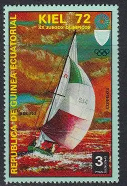 Äquatorialguinea Mi.Nr. 100 Olympia 1972 München/Kiel, Segeln (3)