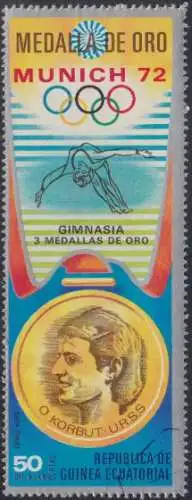 Äquatorialguinea Mi.Nr. 169 Olympia 1972, Goldmedaille Turnen Korbut (50)