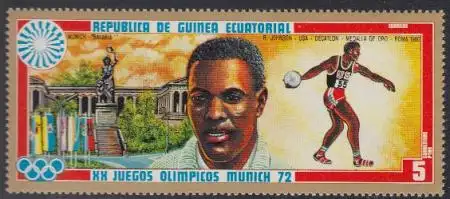 Äquatorialguinea Mi.Nr. 84 Olympia 1972, früh. Gew. Diskuswerfen (5)