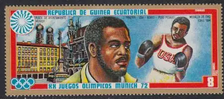 Äquatorialguinea Mi.Nr. 85 Olympia 1972, früh. Gew. Boxen (8)