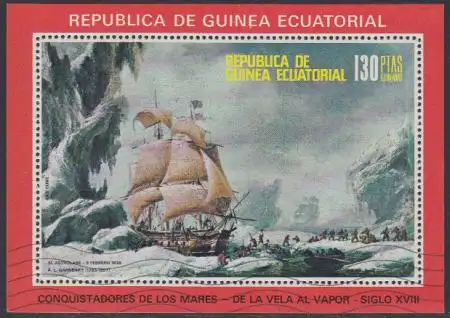 Äquatorialguinea Mi.Nr. Block 248 Schiffe: Astrolabe 1838 