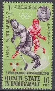 Aden Qu'aiti State Mi.Nr. 124A Olympia 1968 Grenoble, Eishockey (10)