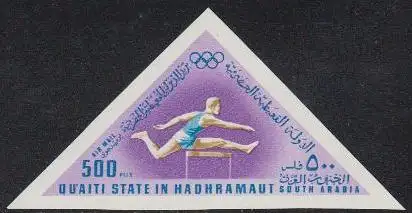 Aden Qu'aiti State Mi.Nr. 213B Olympia 1968 Mexiko, Hürdenlauf (500)