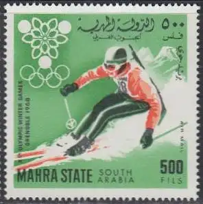 Aden Mahra State Mi.Nr. 47A Olympia 1968 Grenoble, Biathlon, gez. (500)