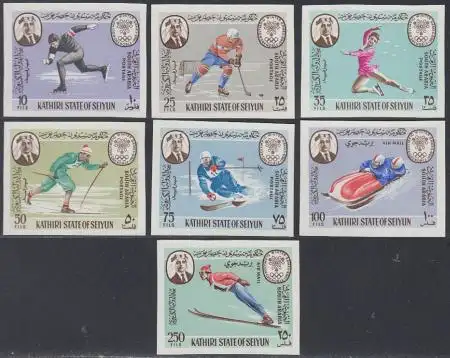 Aden Kathiri State Mi.Nr. 134-40B Olympia 1968 Grenoble (7 Werte)