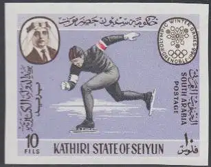 Aden Kathiri State Mi.Nr. 134B Olympia 1968 Grenoble, Eisschnelllauf (10)