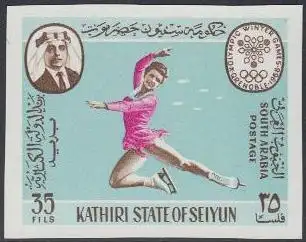 Aden Kathiri State Mi.Nr. 136B Olympia 1968 Grenoble, Eiskunstlauf (35)