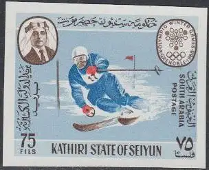 Aden Kathiri State Mi.Nr. 138B Olympia 1968 Grenoble, Slalom (75)