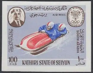 Aden Kathiri State Mi.Nr. 139B Olympia 1968 Grenoble, Zweierbob (100)