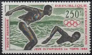 Zentralafrikan.Rep. Mi.Nr. 62 Olympia 1964 Tokio, Schwimmen (250)