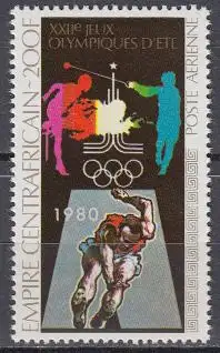 Zentralafrikan.Rep. Mi.Nr. 620A Olymp. Sommersp. Moskau 1980, Weitsprung (200)