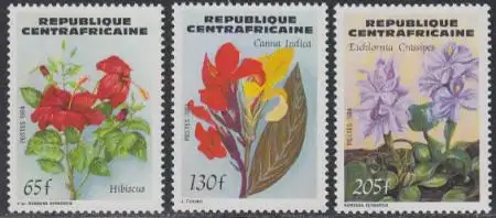 Zentralafrikan.Rep. Mi.Nr. 1059-61 Flora (3 Werte)