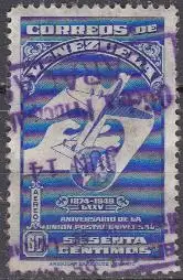 Venezuela Mi.Nr. 560 75Jahre Weltpostverein, Globus, Flugzeug (60)