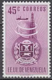 Venezuela Mi.Nr. 719 Anzoátegui-Wappen, Bohrturm, Tanker, Weltkugel (45)