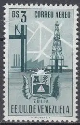 Venezuela Mi.Nr. 707 Zulia-Wappen, Bohrturm, Raffinerie (3)