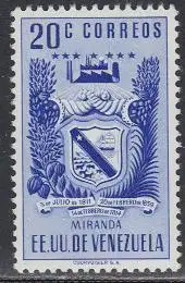 Venezuela Mi.Nr. 791 Miranda-Wappen, Kakao, Zuckerrohr (20)