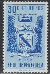 Venezuela Mi.Nr. 793 Miranda-Wappen, Kakao, Zuckerrohr (30)