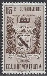 Venezuela Mi.Nr. 798 Miranda-Wappen, Kakao, Zuckerrohr (15)