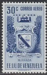 Venezuela Mi.Nr. 800 Miranda-Wappen, Kakao, Zuckerrohr (30)