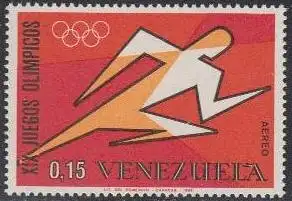 Venezuela Mi.Nr. 1748 Olympia 1968 Mexiko, Laufen (0,15)